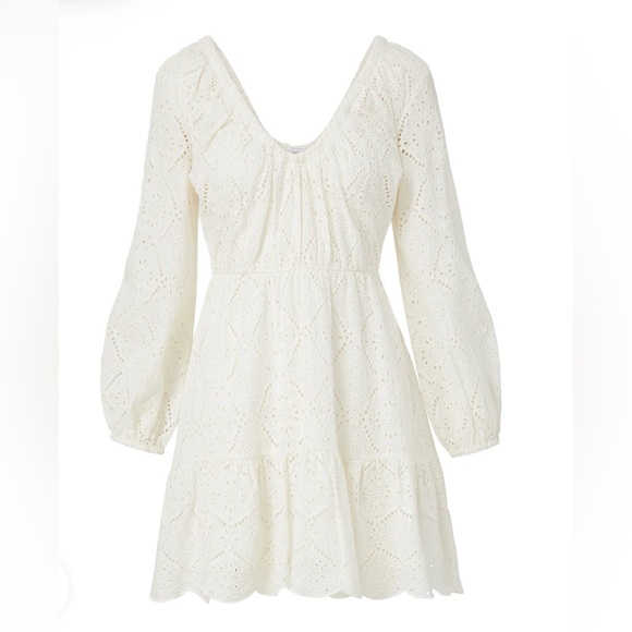 3. VERONICA BEARD $548 Calibra broderie anglaise cotton mini dress - Picture 3 of 6
